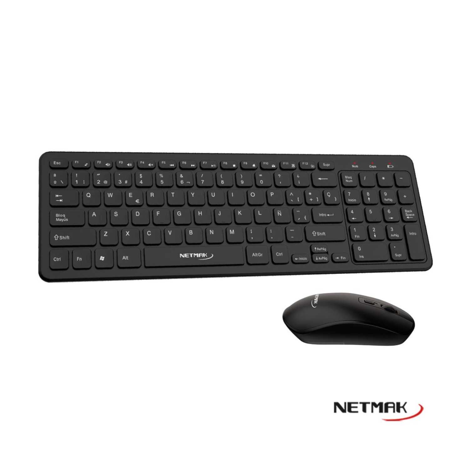 TECLADO Y MOUSE NETMAK INALAMBRICO + BT KB620