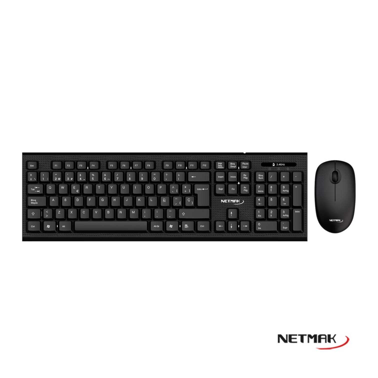 TECLADO Y MOUSE NETMAK INALAMBRICO KB760