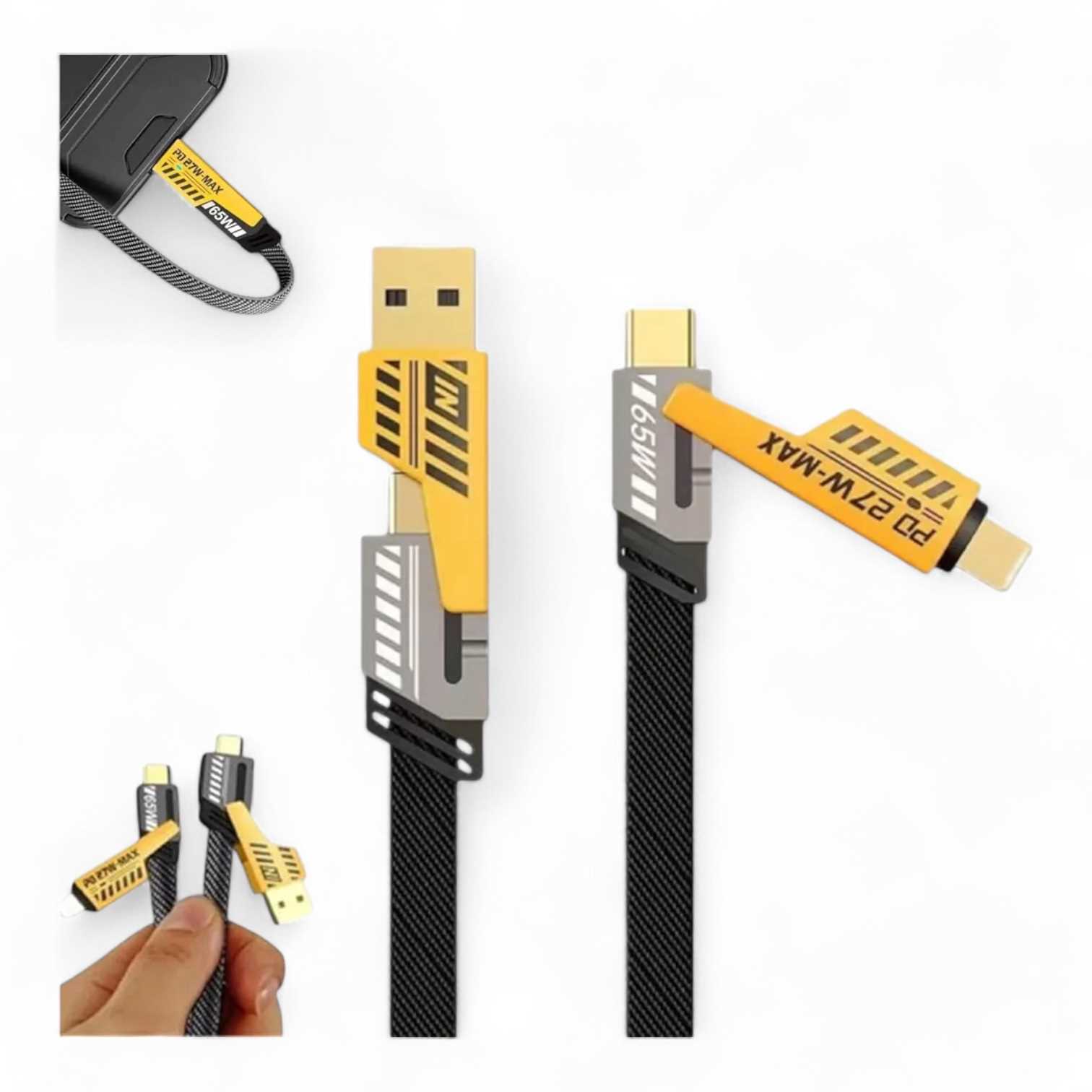 CABLE USB A TIPO C DINAX 65W (4 EN 1)