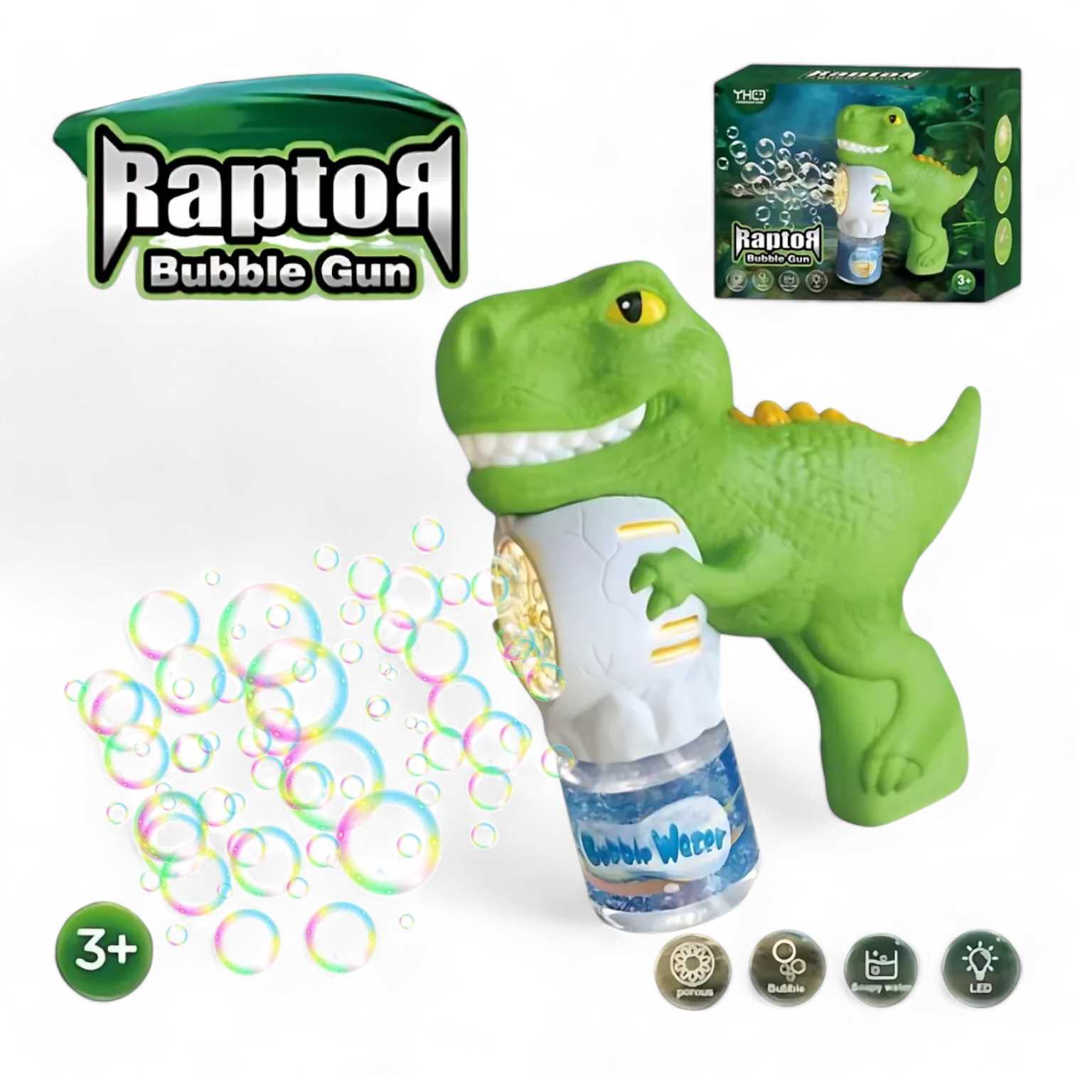 JUGUETE PISTOLA BURBUJAS RAPTOR 333-28