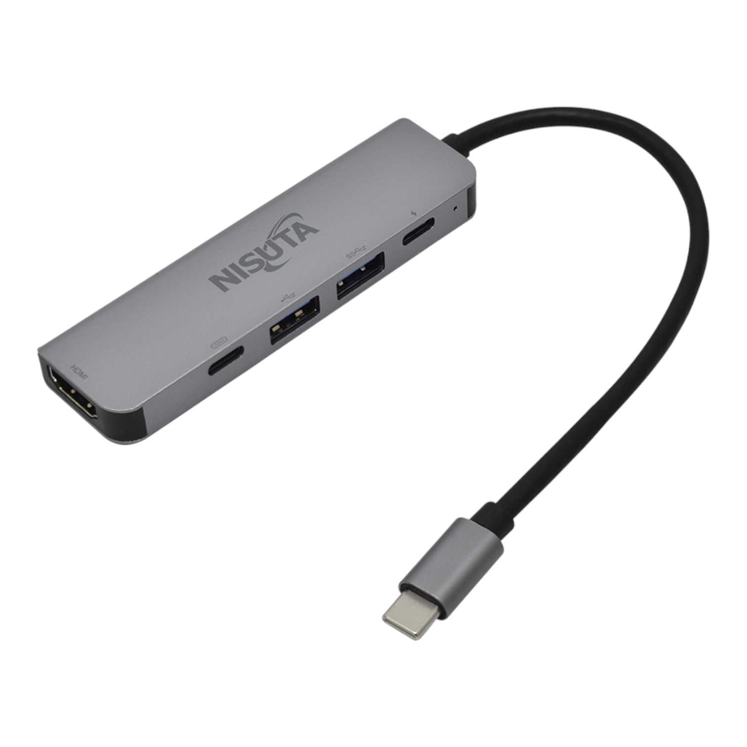 CONVERSOR DE USB 3.1 A HDMI + HUB USB C/A NISUTA NSUCD7