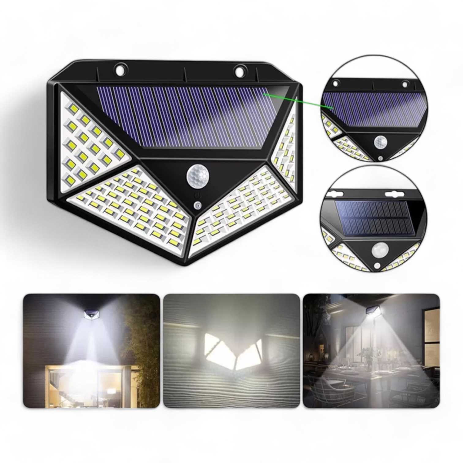 LUZ LED SOLAR DINAX DXLUZSOL10 (C/SENSOR MOVIMIENTO )