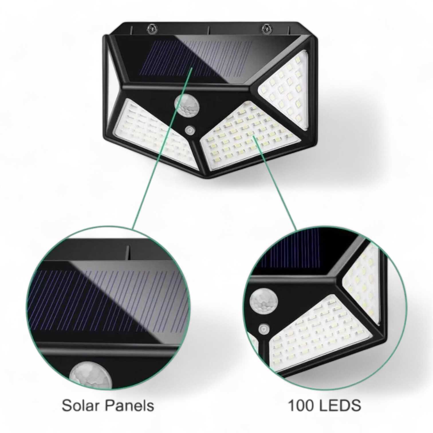 LUZ LED SOLAR DINAX DXLUZSOL10 (C/SENSOR MOVIMIENTO )
