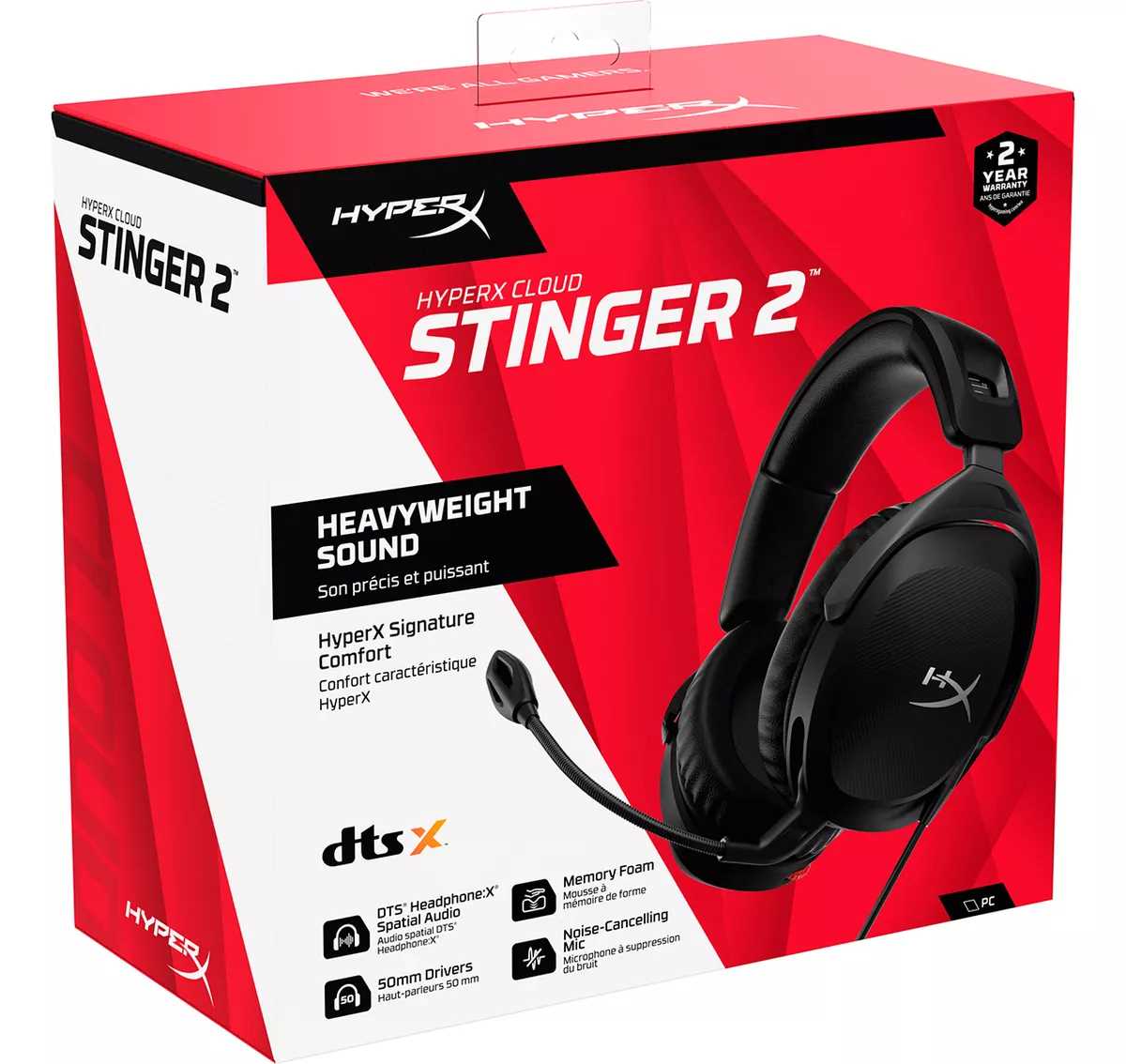 AURICULAR HYPERX CLOUD STINGER 2 BLACK
