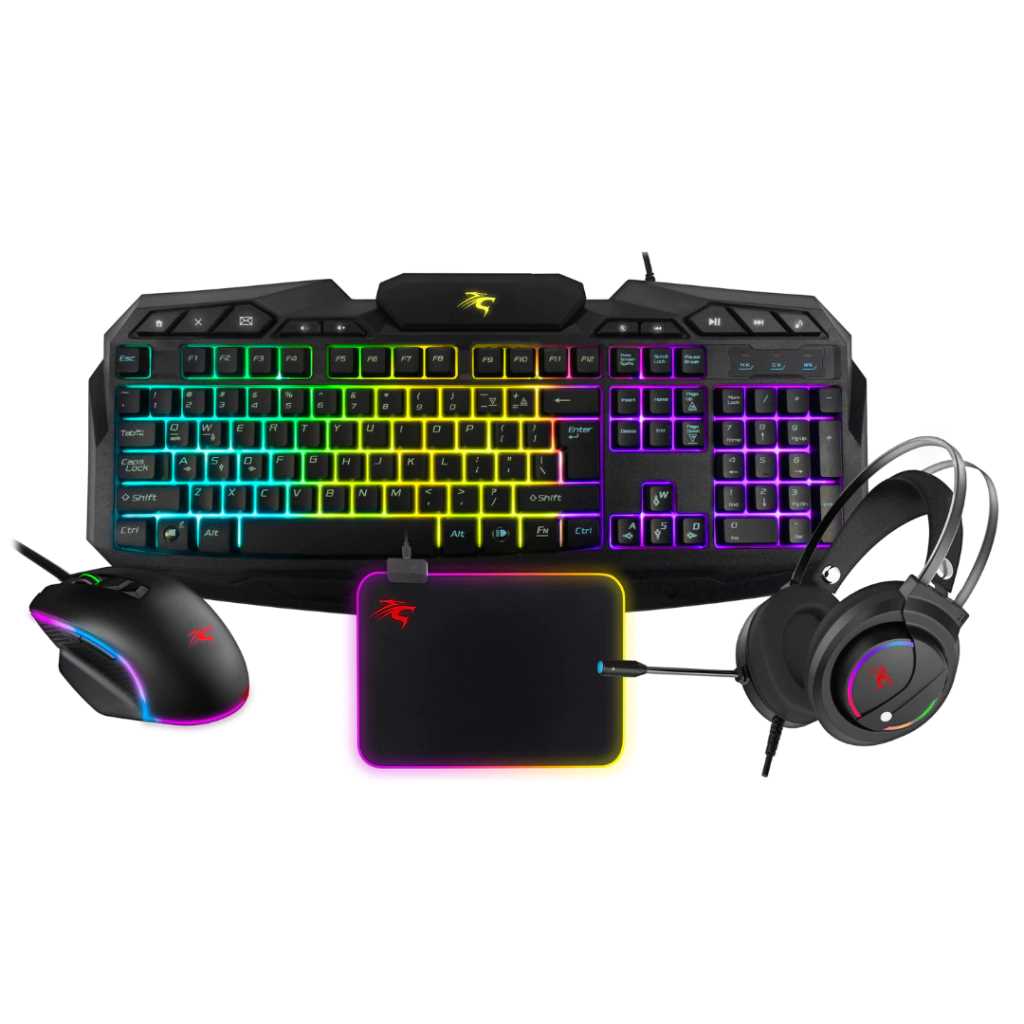 Combo Gamer Sentey Mouse + Teclado + Auricular + Pad RGB (GS-5850)
