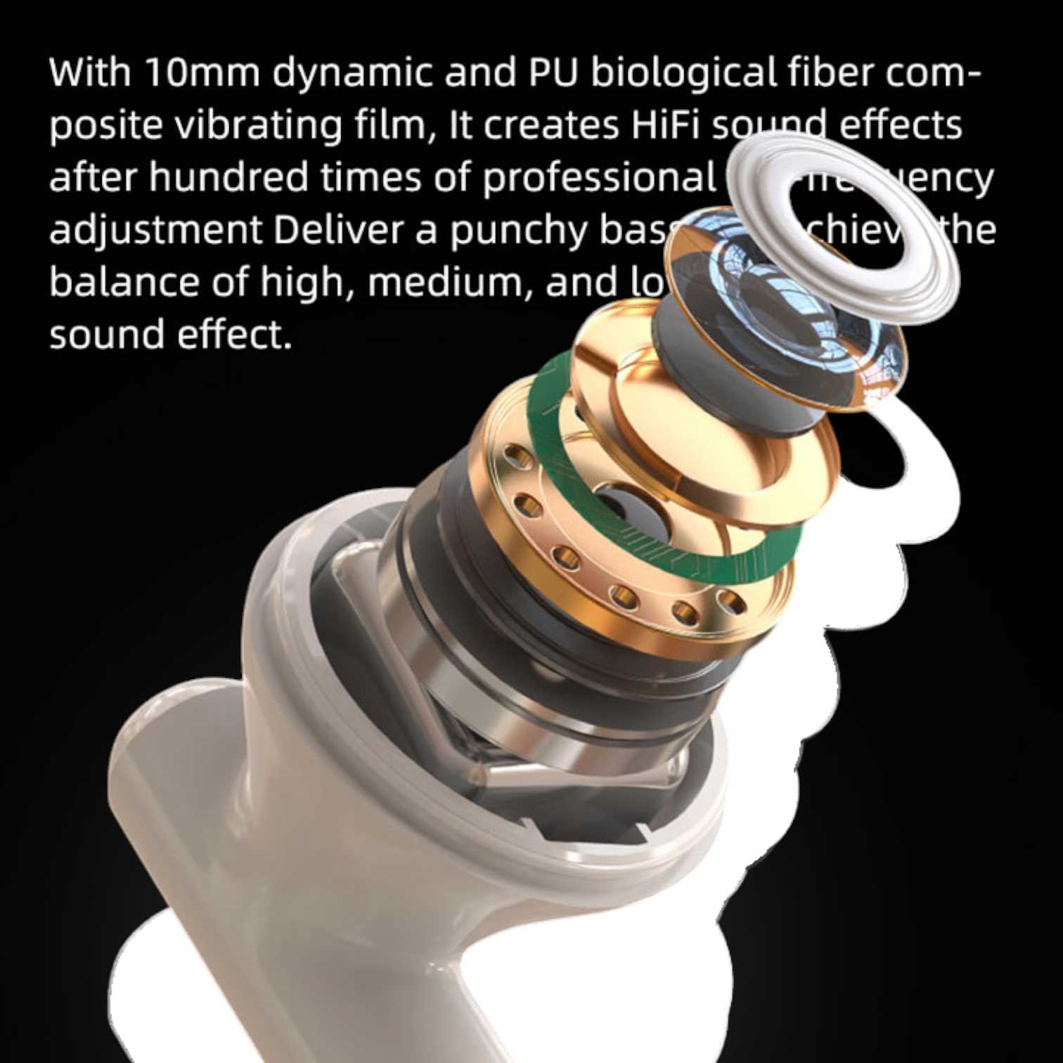 AURICULAR BT FENDA EARBUDS E3 WHITE