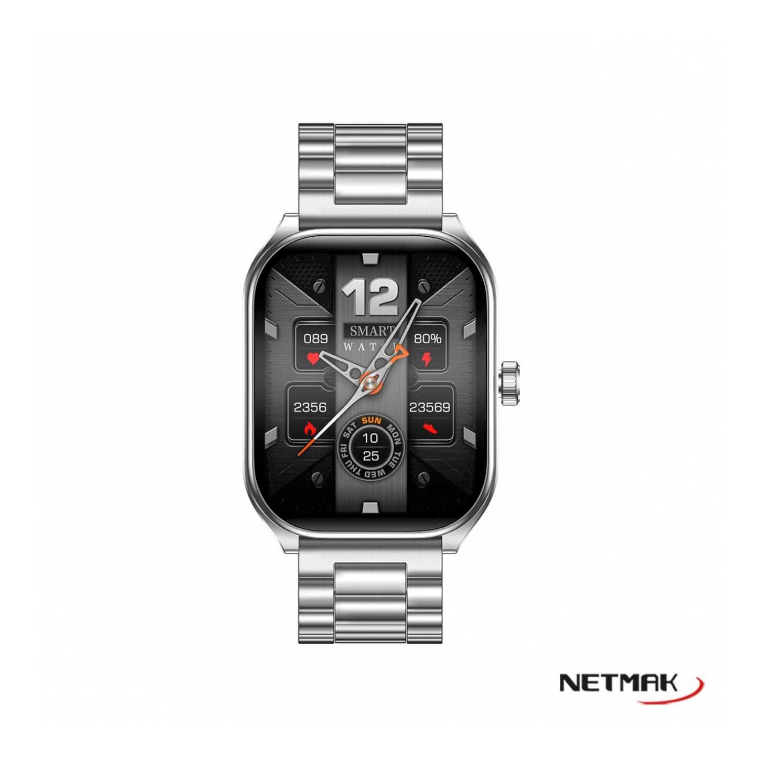 RELOJ SMARTWATCH NETMAK NM-DYNAMIC SILVER