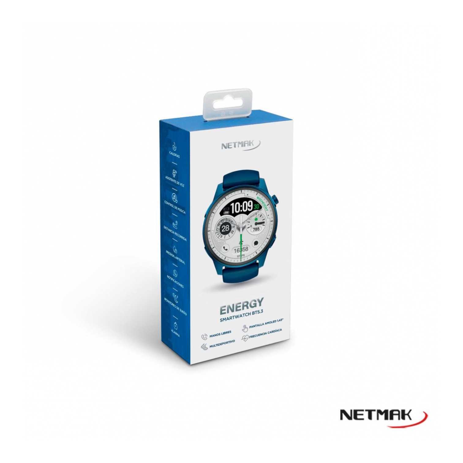 RELOJ SMARTWATCH NETMAK NM-ENERGY AZUL