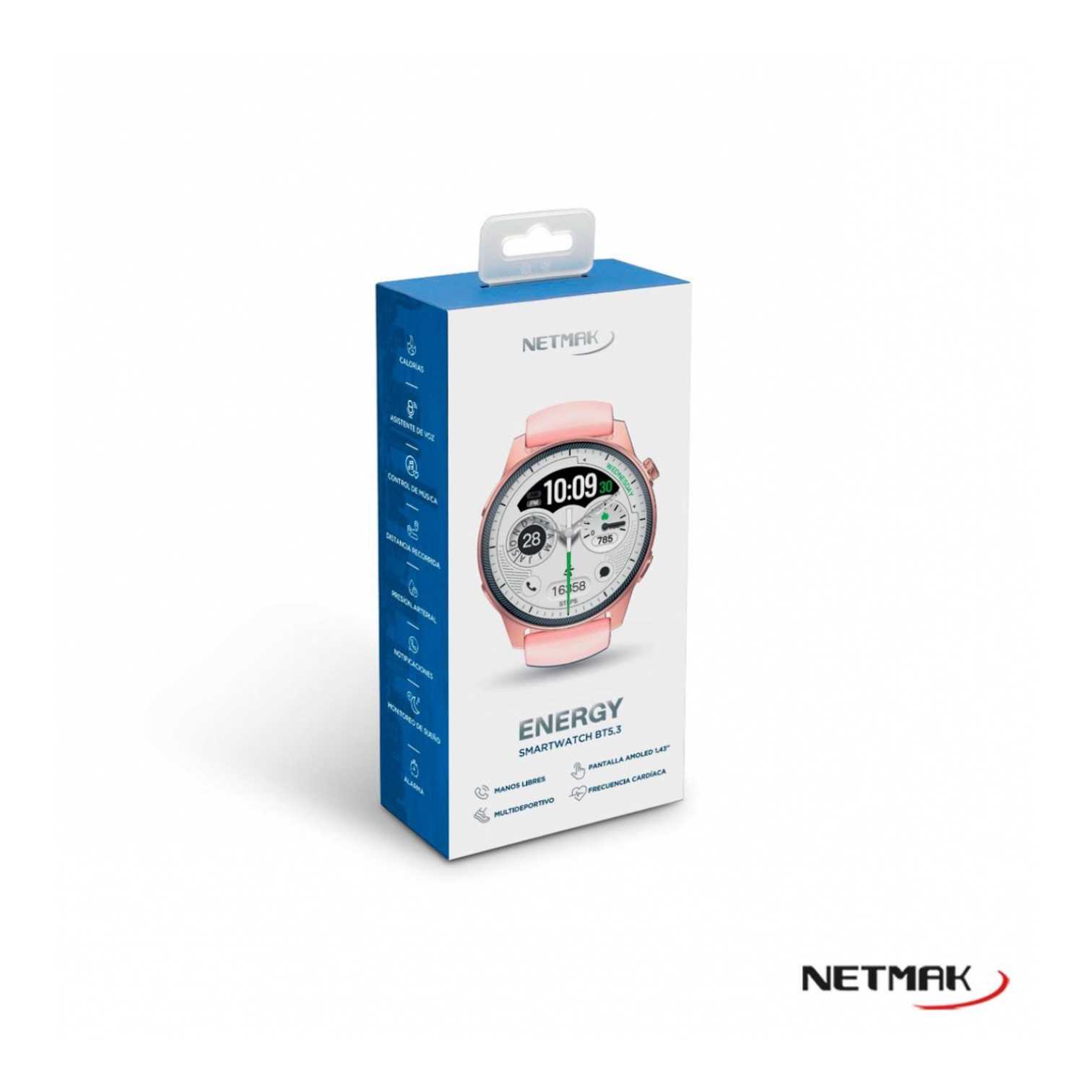 RELOJ SMARTWATCH NETMAK NM-ENERGY ROSA