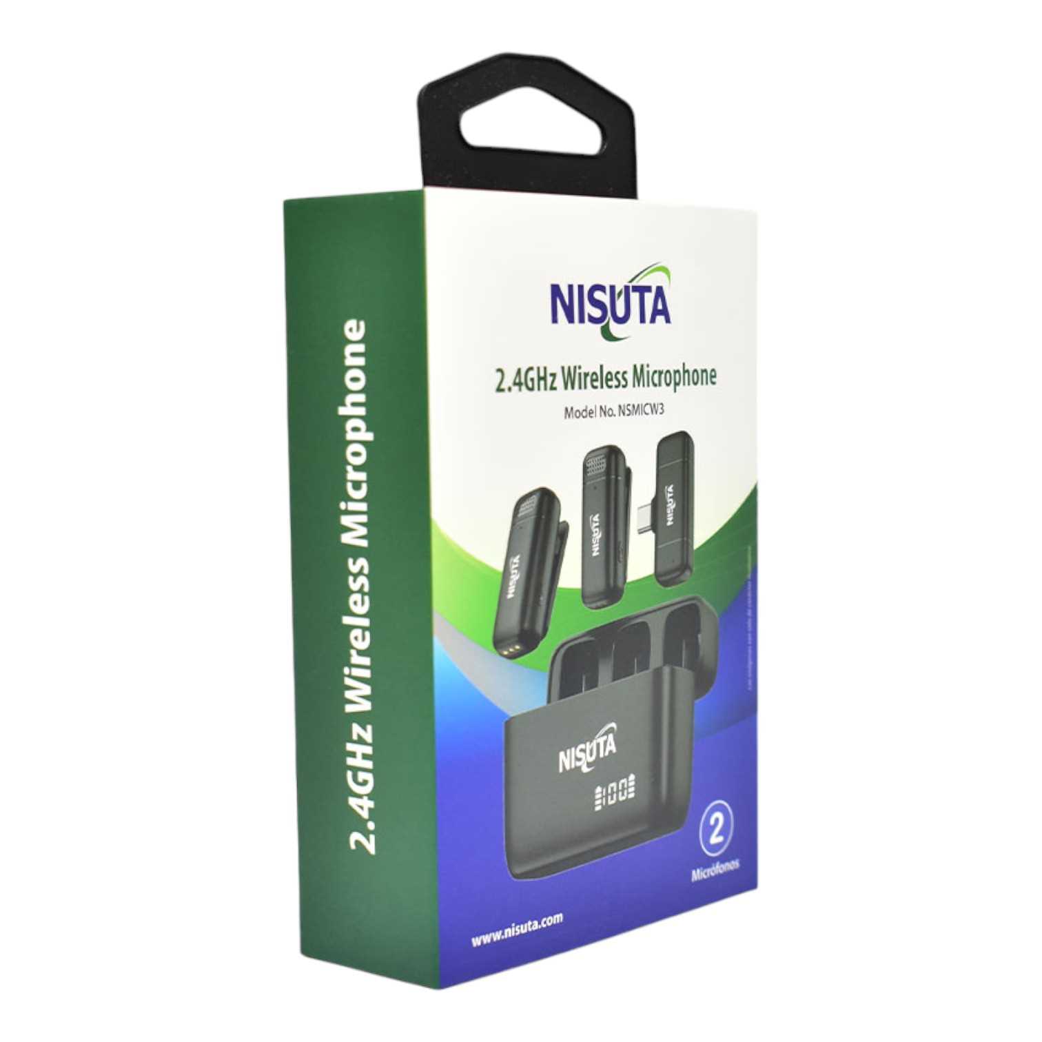 MICROFONO CORBATERO INALAMBRICO TIPO C NISUTA NSMICW3 DOBLE