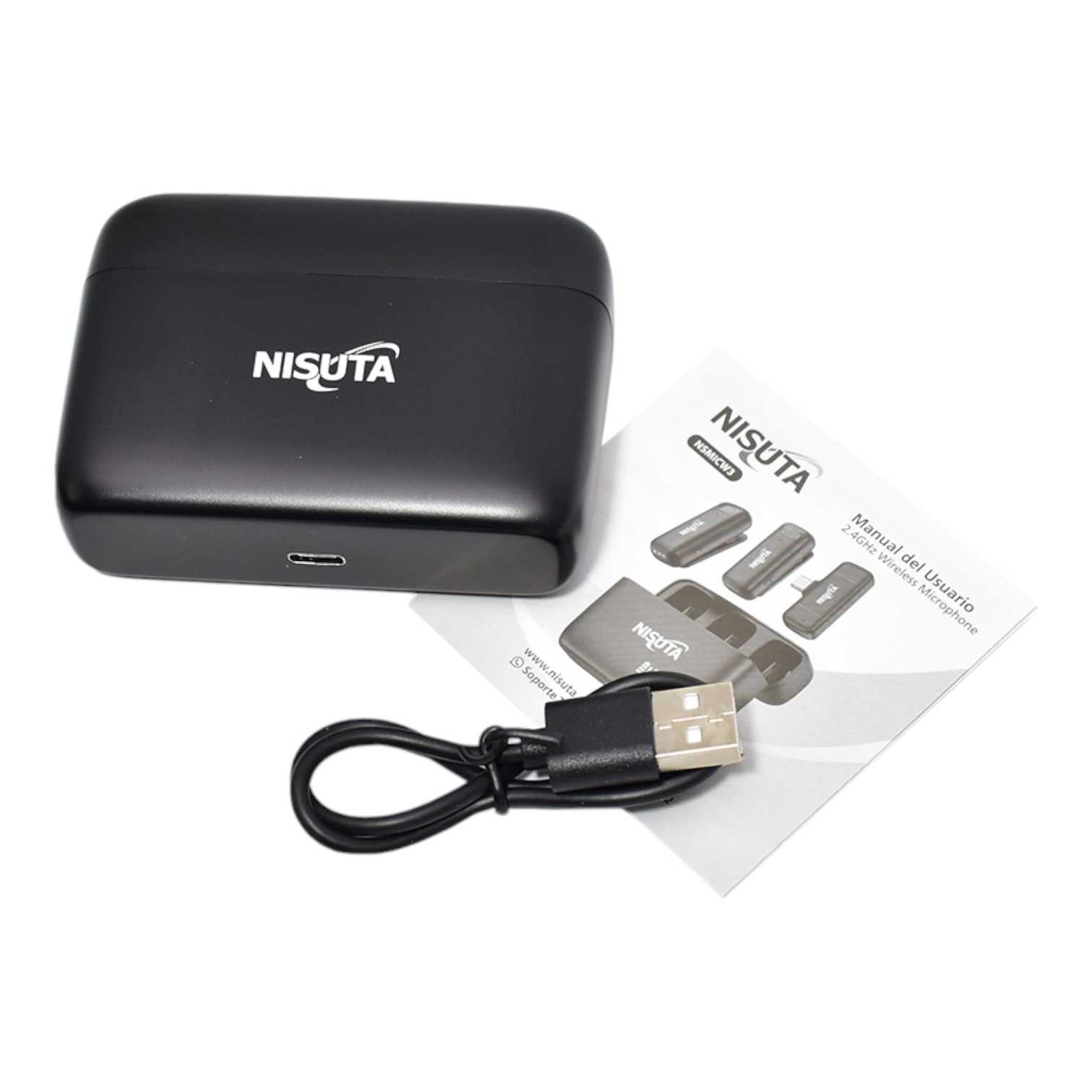 MICROFONO CORBATERO INALAMBRICO TIPO C NISUTA NSMICW3 DOBLE