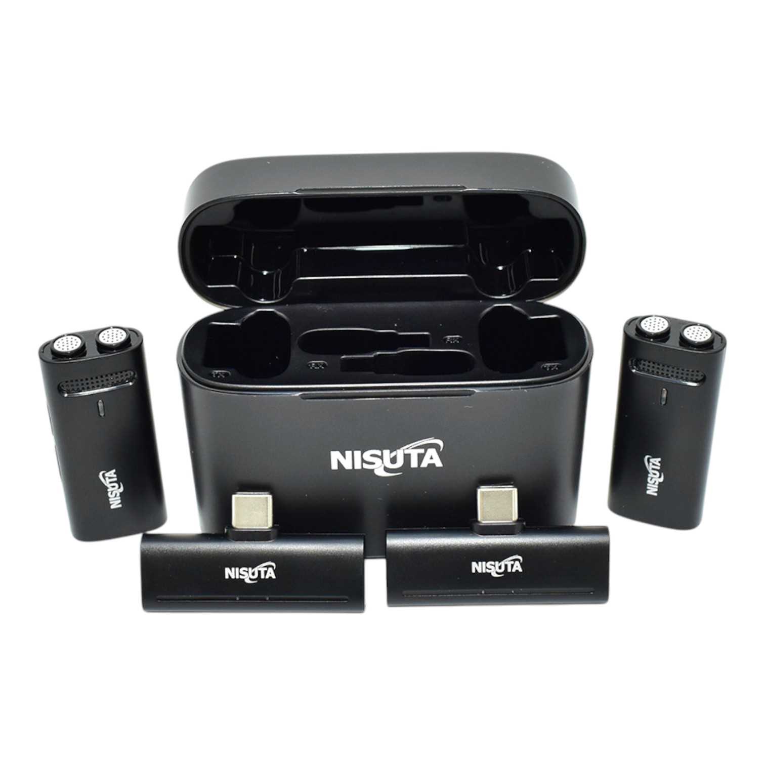 MICROFONO CORBATERO INALAMBRICO TIPO C NISUTA NSMICW4 DOBLE