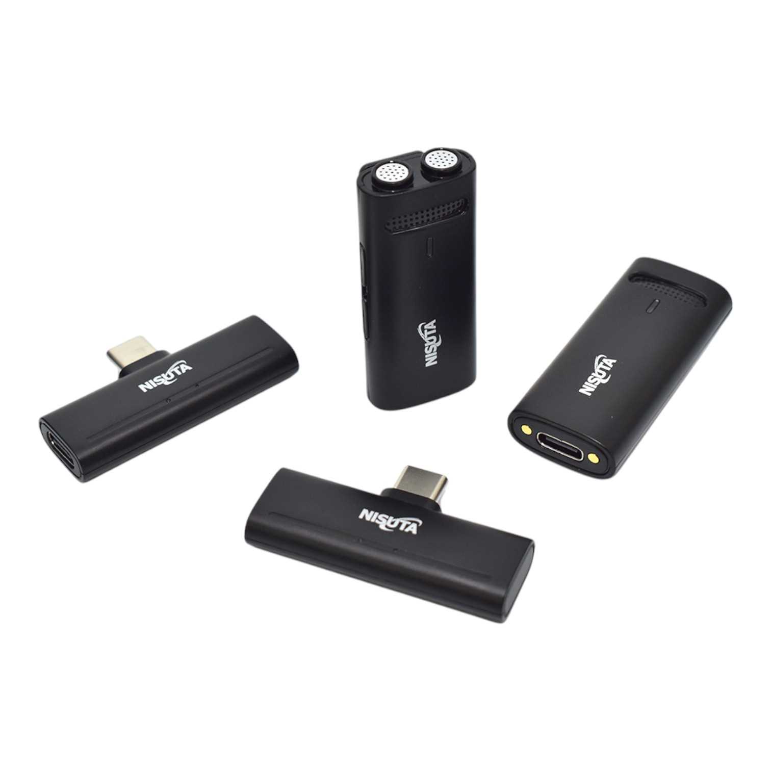 MICROFONO CORBATERO INALAMBRICO TIPO C NISUTA NSMICW4 DOBLE