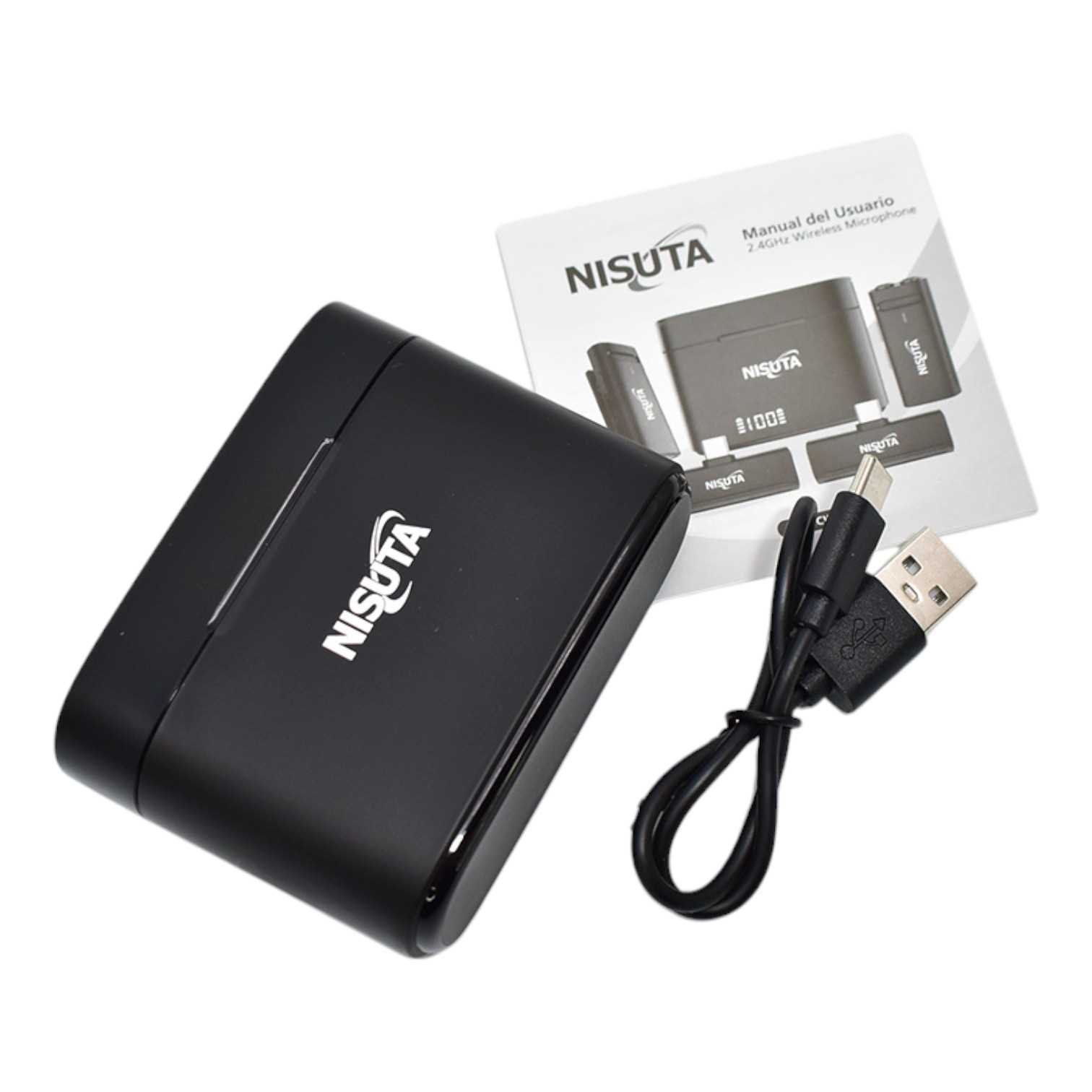 MICROFONO CORBATERO INALAMBRICO TIPO C NISUTA NSMICW4 DOBLE