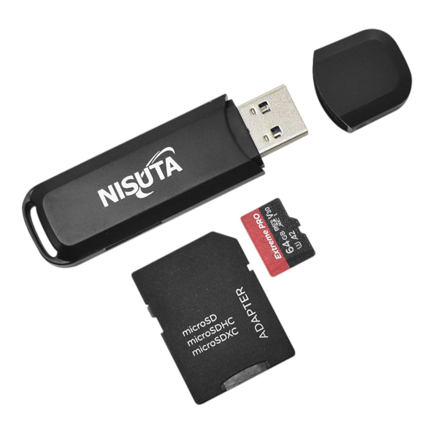 LECTOR DE MEMORIAS SD Y MICRO  USB 3.0 NISUTA NSCR10