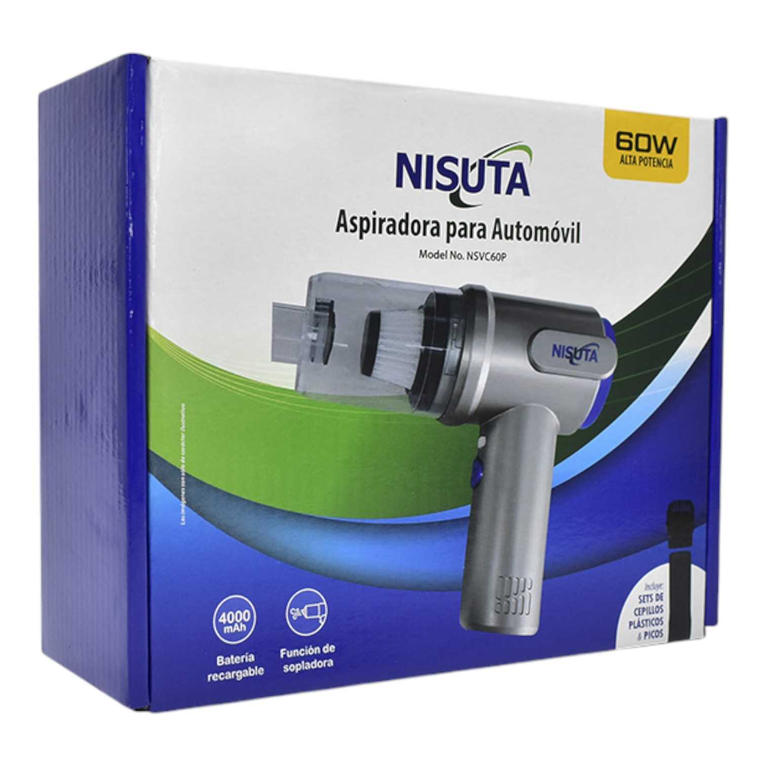 ASPIRADORA Y SOPLADORA PORTÁTIL NISUTA 60W NSVC60P
