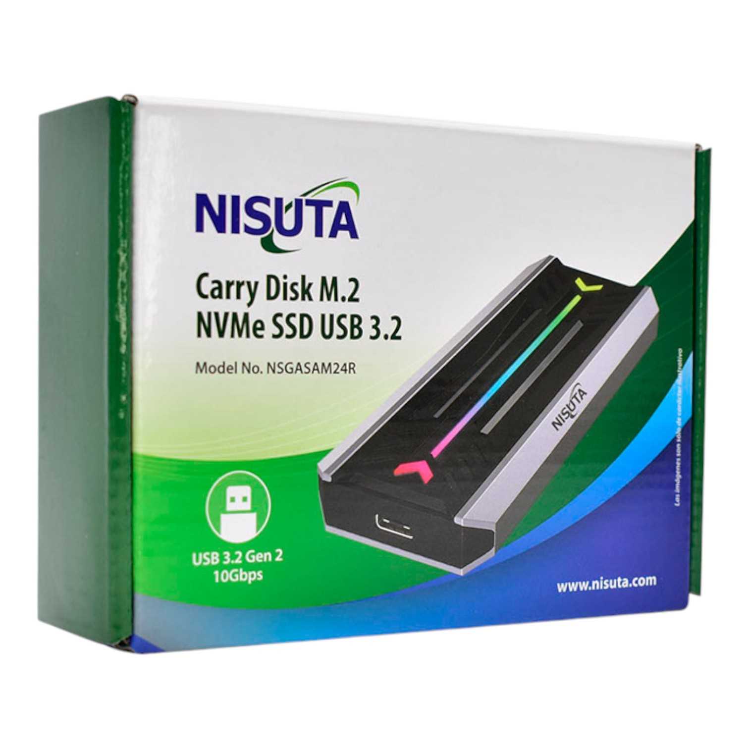 CARRY DISK USB 3.0 PARA DISCO M.2 NVME NISUTA NSGASAM24R