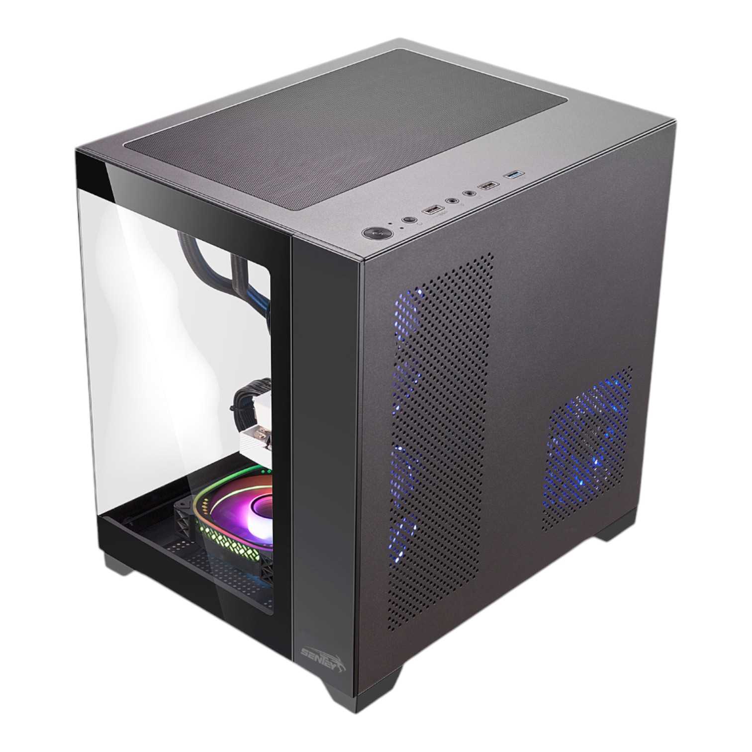 GABINETE SENTEY A10 GS-8000 RGB 5 FAN RGB SIN FUENTE
