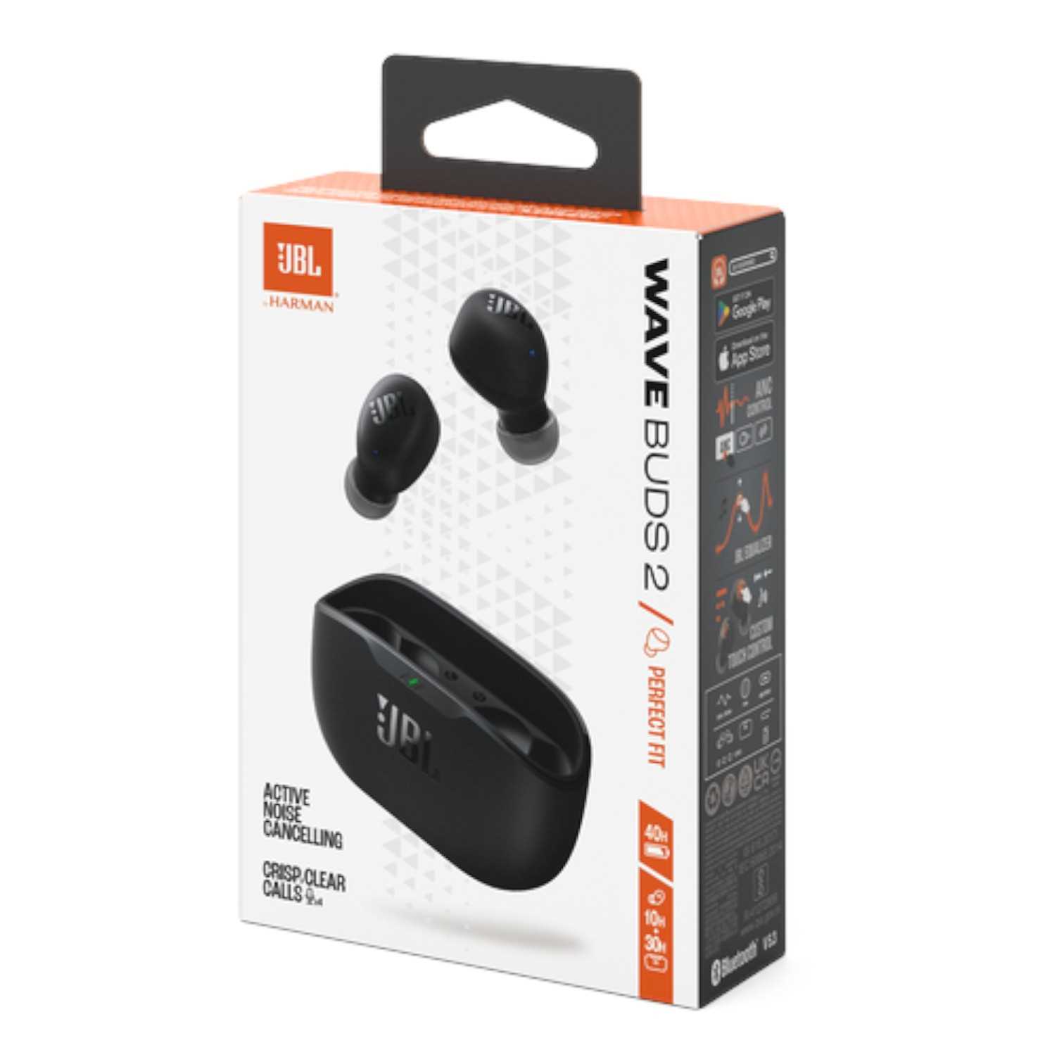 AURICULAR JBL BT IN-EAR WAVE ANC BUDS 2 BLACK