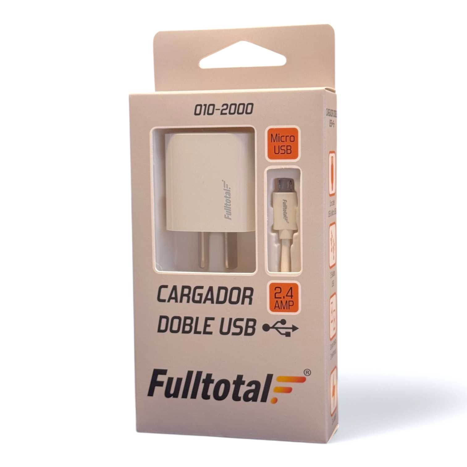 CARGADOR 220V MICRO USB FULL 2.4A 010-2000