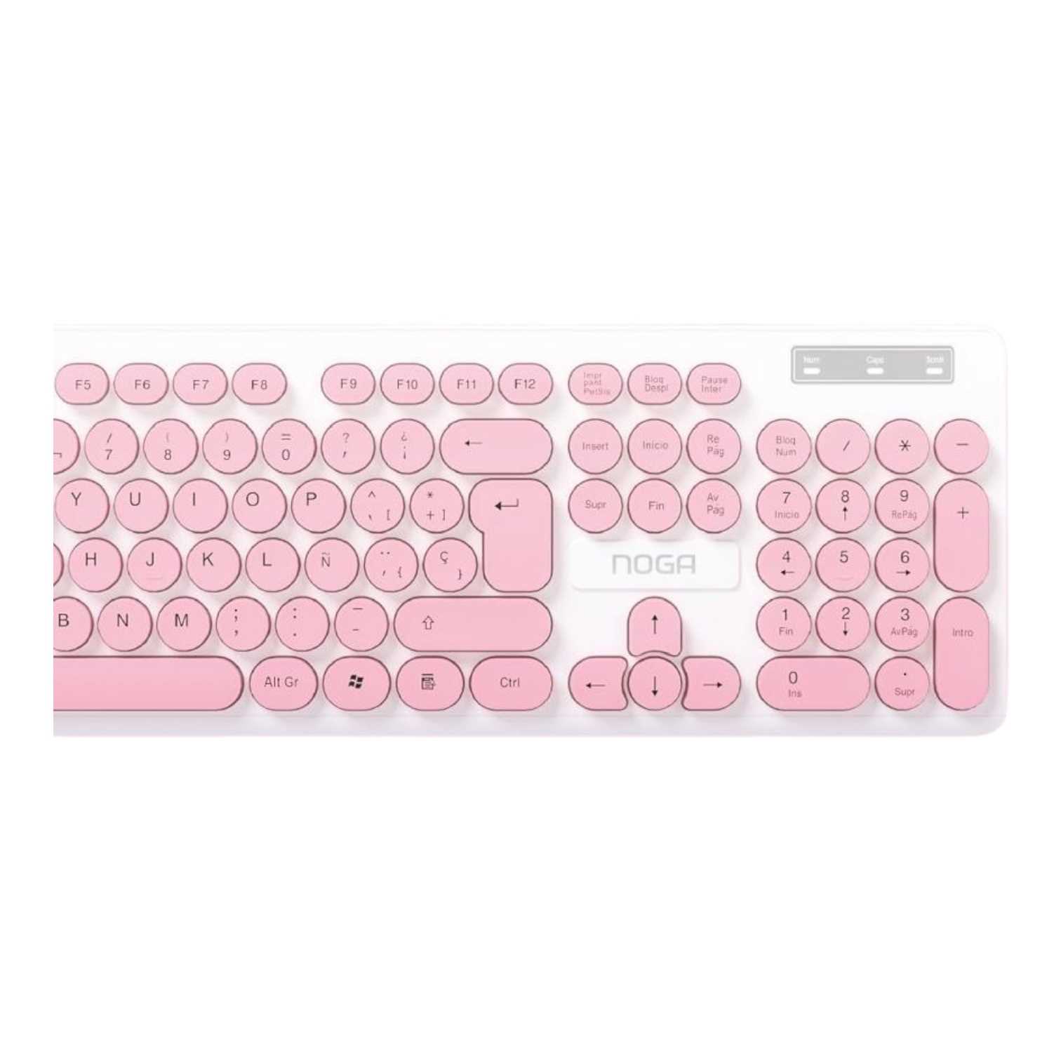 TECLADO NOGANET USB NKB-580 SLIM ROSA