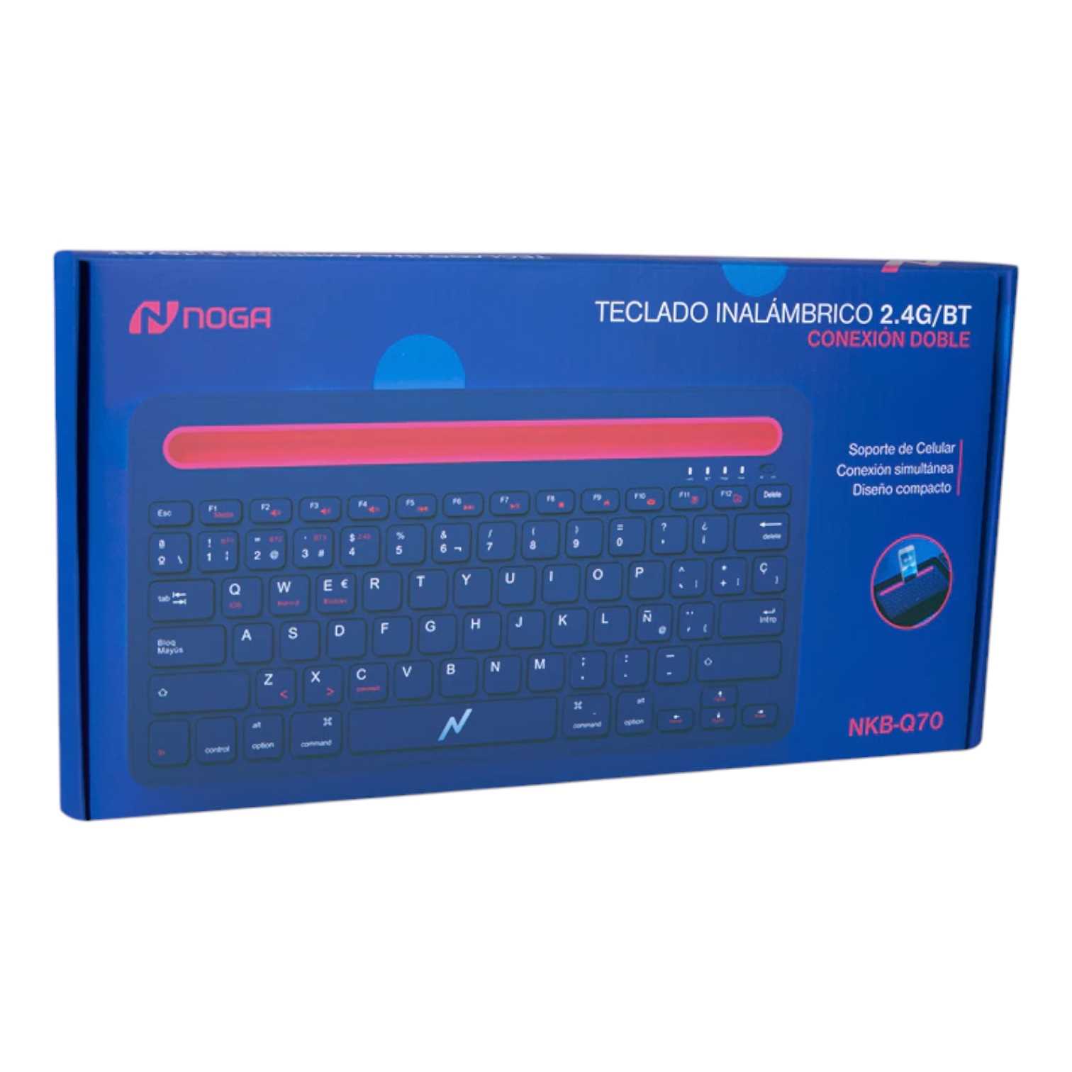TECLADO NOGANET INALAMBRICO NKB-Q70 + BT