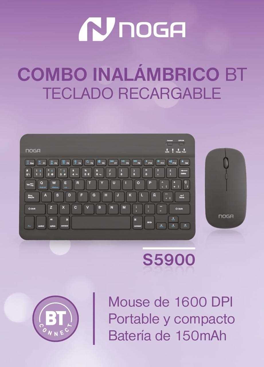 TECLADO Y MOUSE BT NOGANET S5900 NEGRO