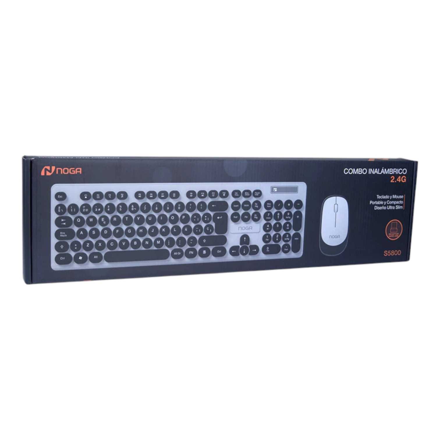 TECLADO Y MOUSE INALAMBRICO NOGANET NKB-S5800 NEGRO