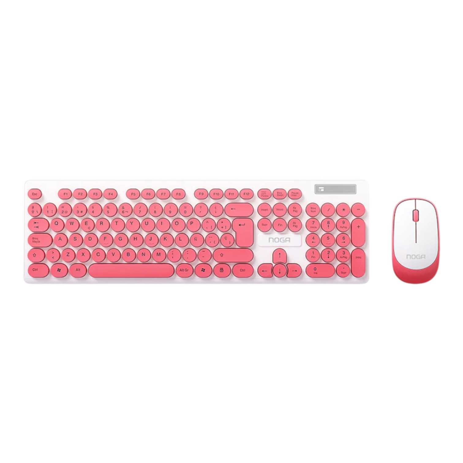 TECLADO Y MOUSE INALAMBRICO NOGANET NKB-S5800 ROSA