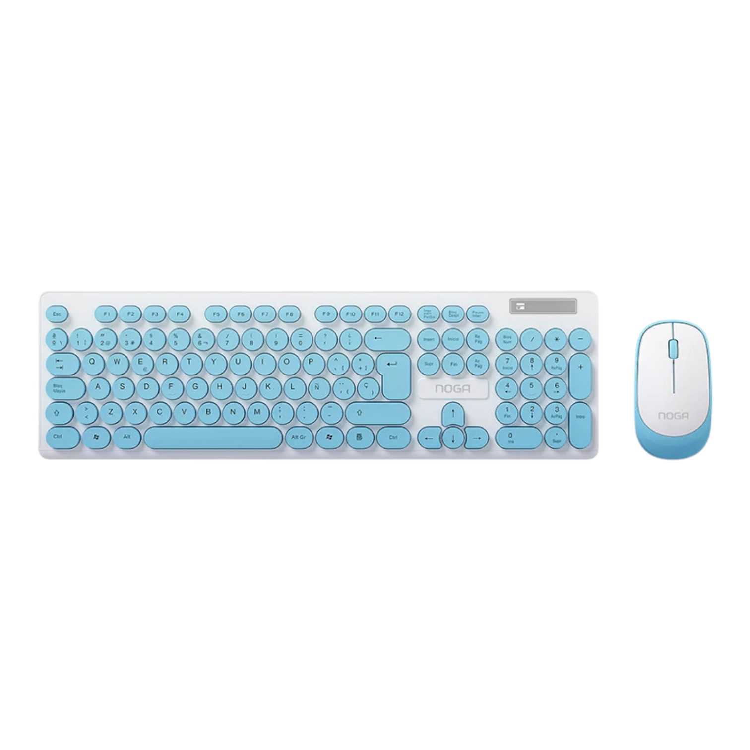 TECLADO Y MOUSE INALAMBRICO NOGANET NKB-S5800 CELESTE