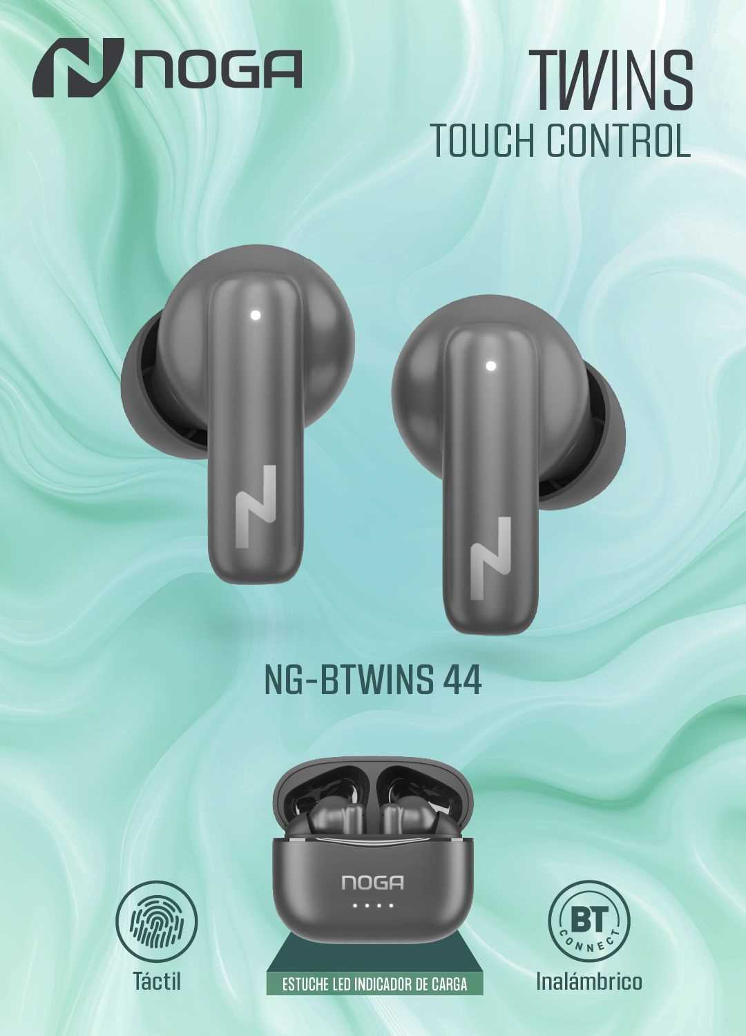 AURICULAR BT NOGANET BTWINS 44 NEGRO