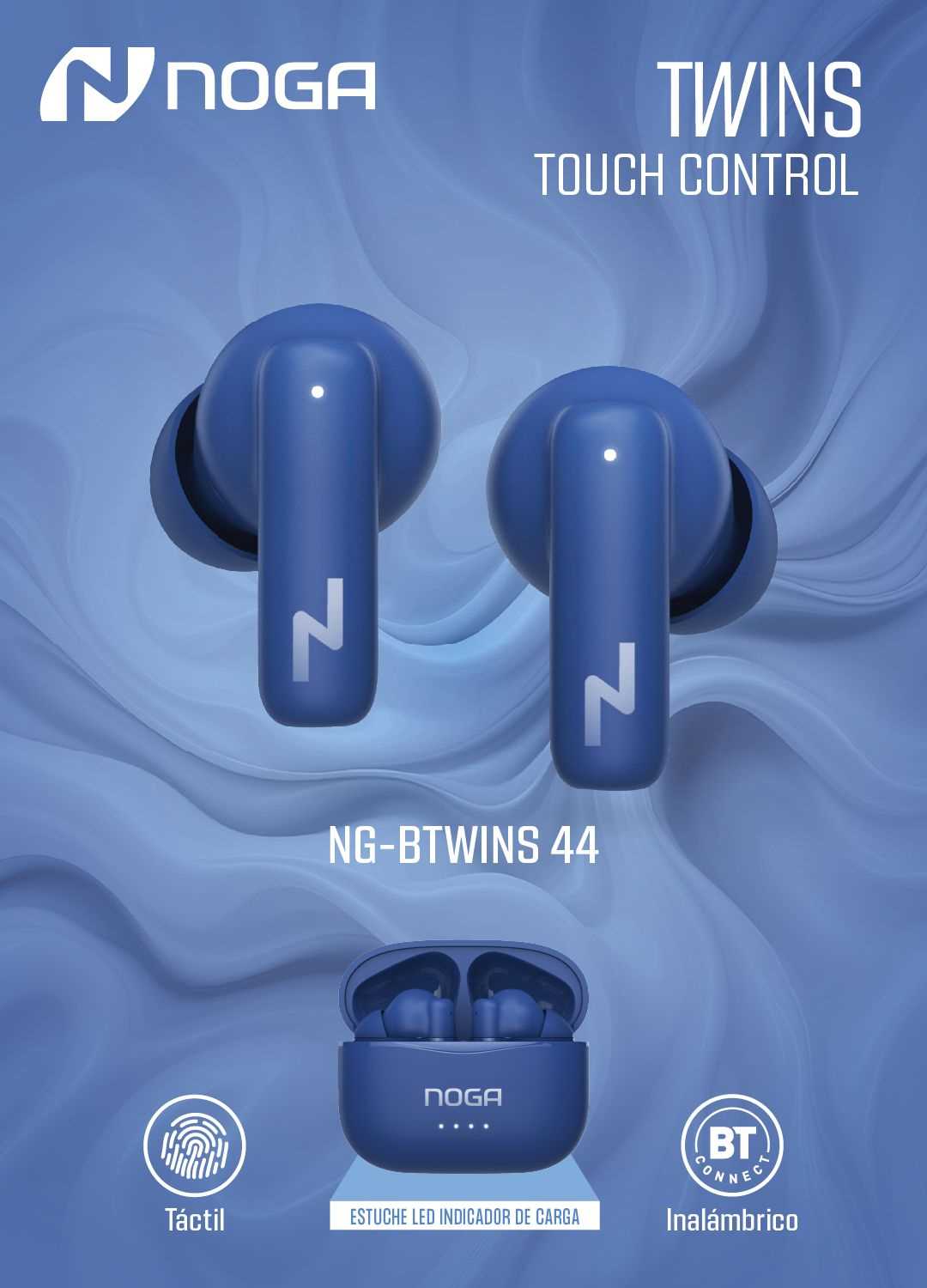 AURICULAR BT NOGANET BTWINS 44 AZUL