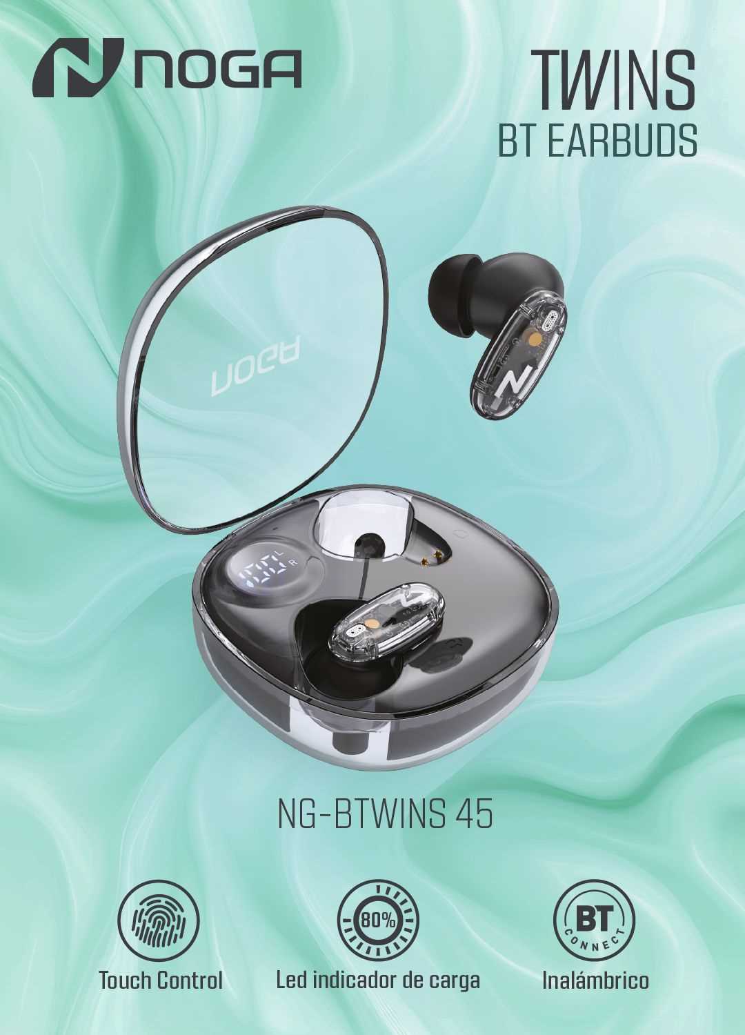 AURICULAR BT NOGANET BTWINS 45 NEGRO