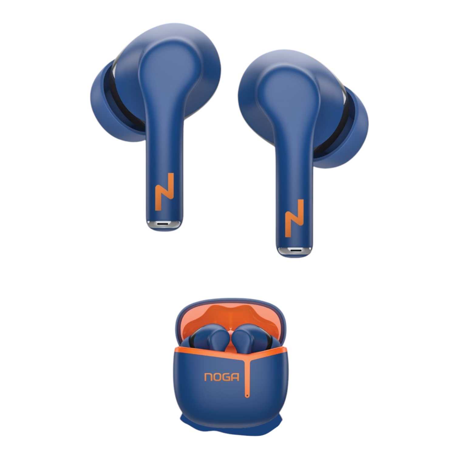 AURICULAR BT NOGANET BTWINS 46 AZUL-NARANJA