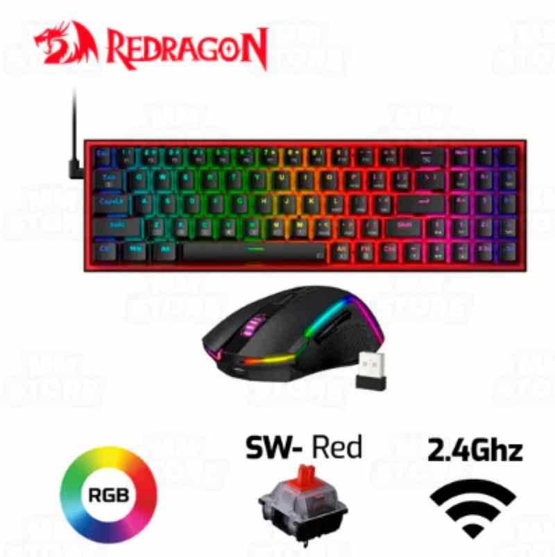 COMBO REDRAGON S136 RGB WIRELESS (TECLADO Y MOUSE)