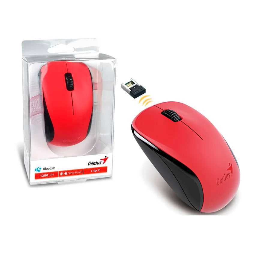 MOUSE GENIUS INALAMBRICO NX-7000 G5 ROJO