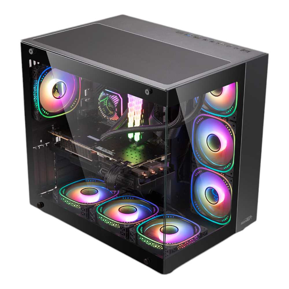 GABINETE SENTEY A40 GS-8200 RGB 5 FAN MID-TOWER