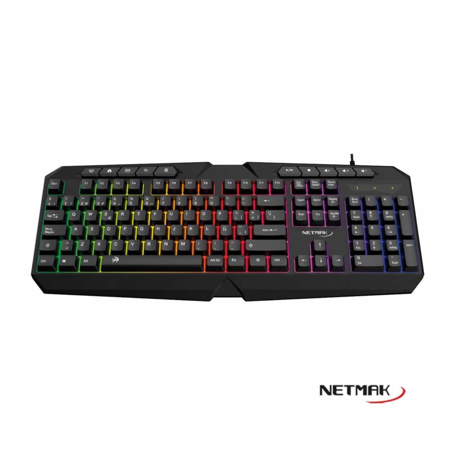 TECLADO NETMAK GAMER NM-X402 RETROILUMINADO