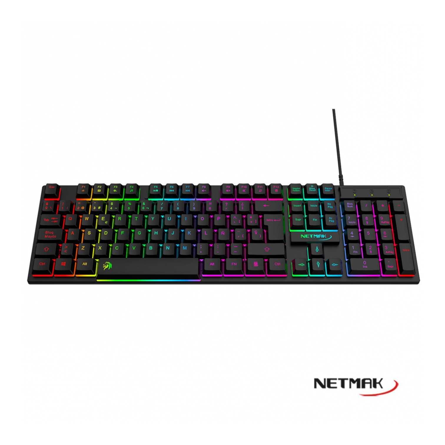 TECLADO NETMAK GAMER NM-X408 RETROILUMINADO