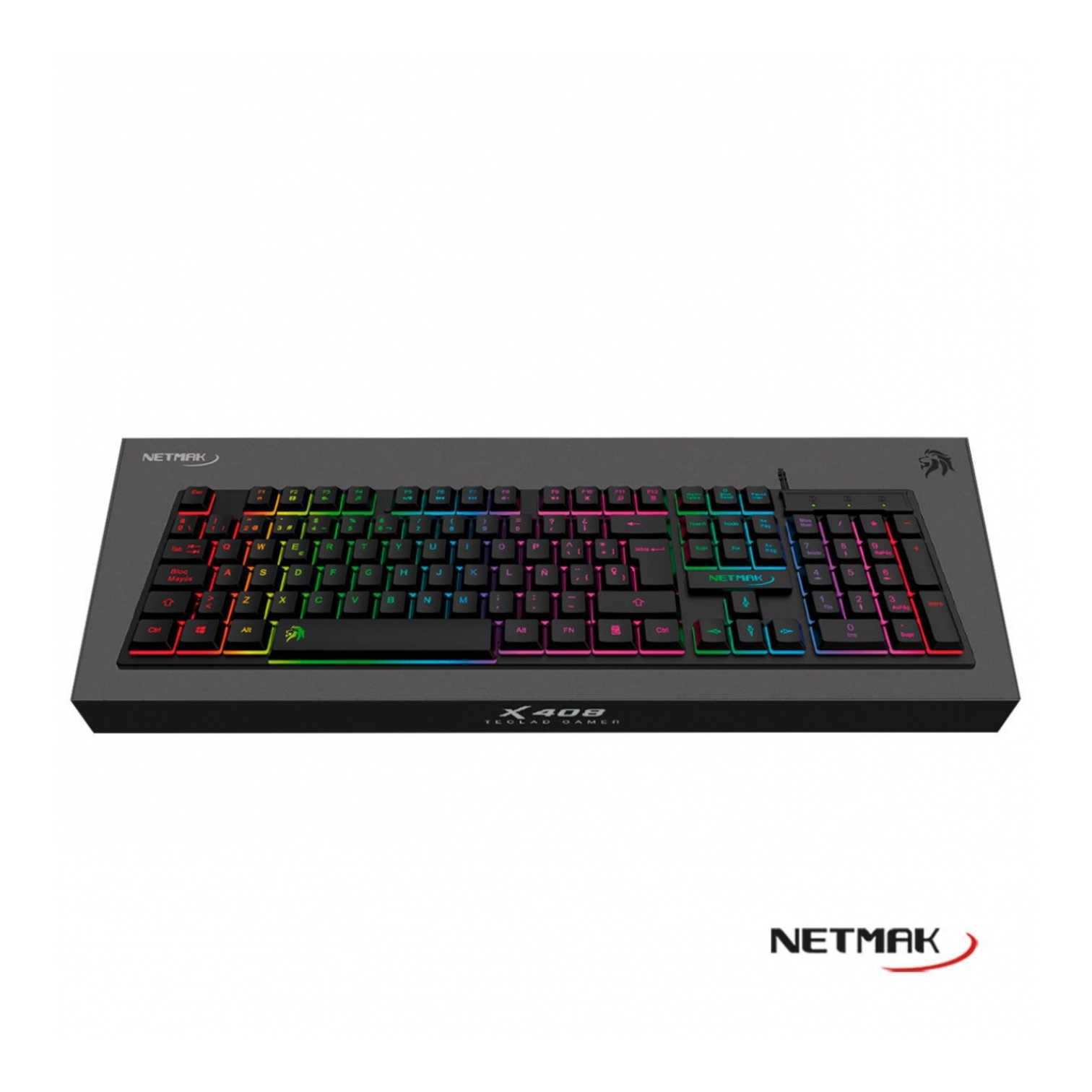 TECLADO NETMAK GAMER NM-X408 RETROILUMINADO