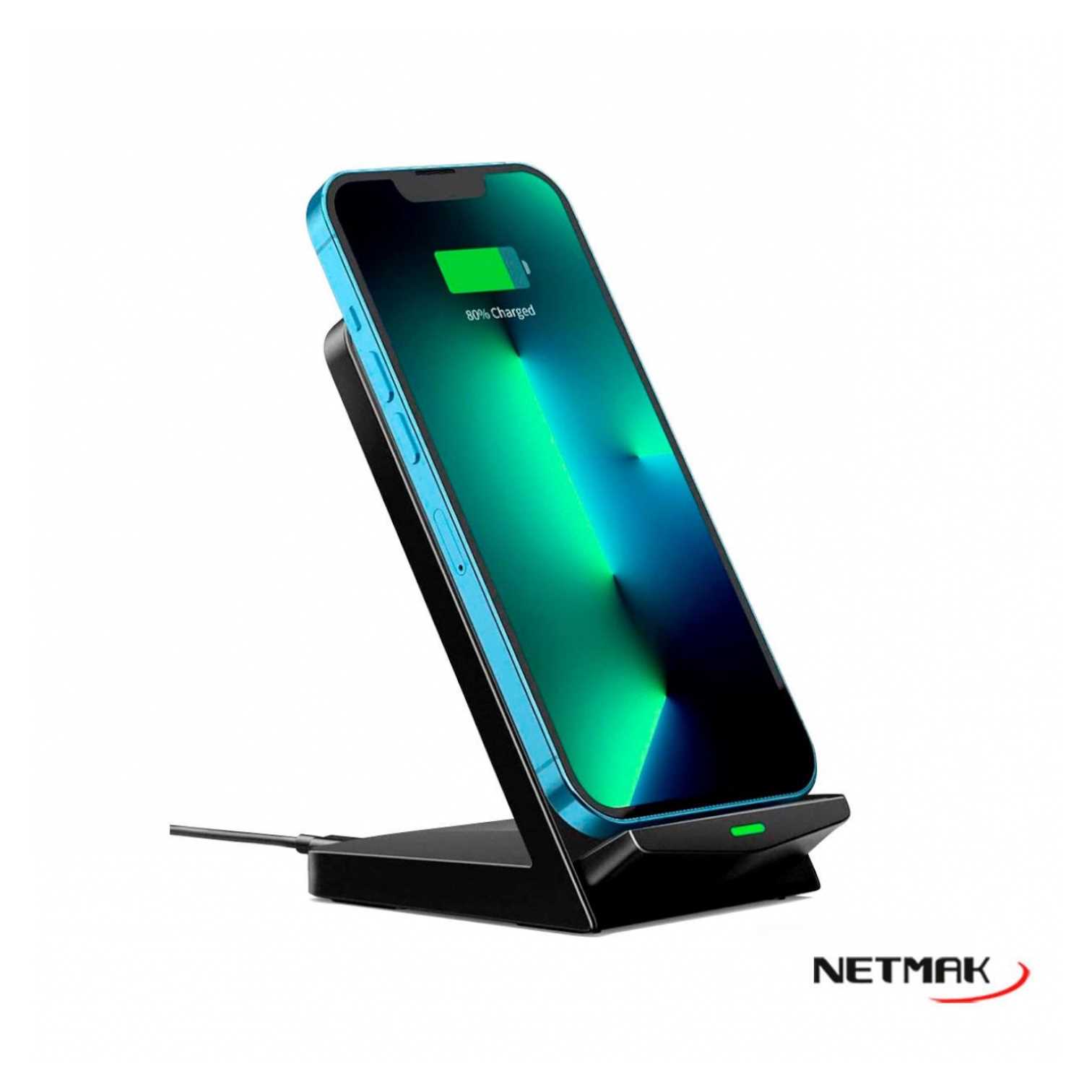 CARGADOR USB INALAMBRICO NETMAK NM-BC18 15W RyR Computacion - Main Image