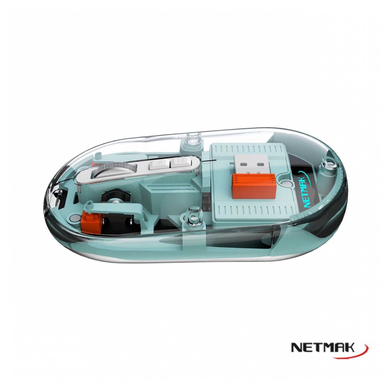 MOUSE NETMAK INALAMBRICO + BT5.0 NM-M670 AZUL