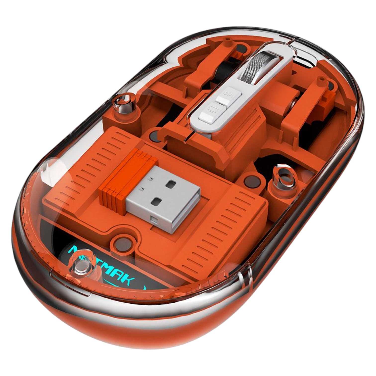 MOUSE NETMAK INALAMBRICO + BT5.0 NM-M670 NARANJA