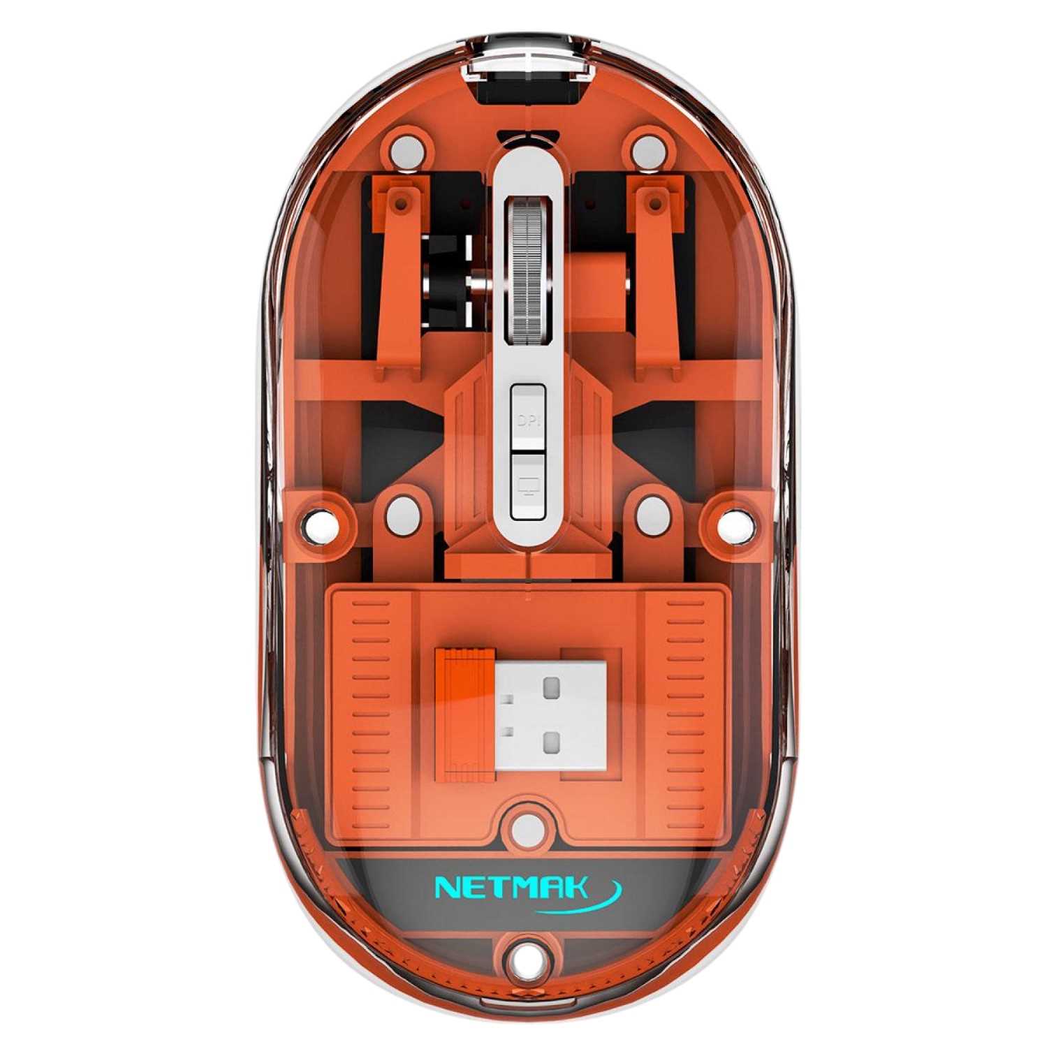 MOUSE NETMAK INALAMBRICO + BT5.0 NM-M670 NARANJA
