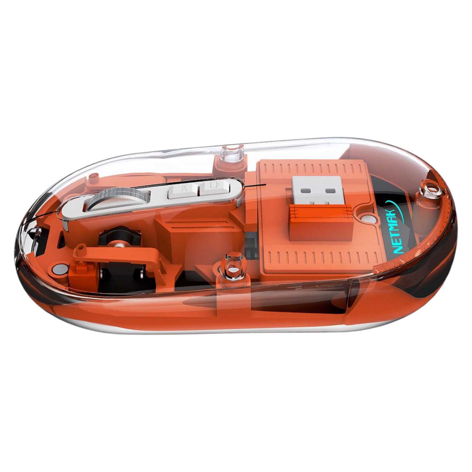 MOUSE NETMAK INALAMBRICO + BT5.0 NM-M670 NARANJA
