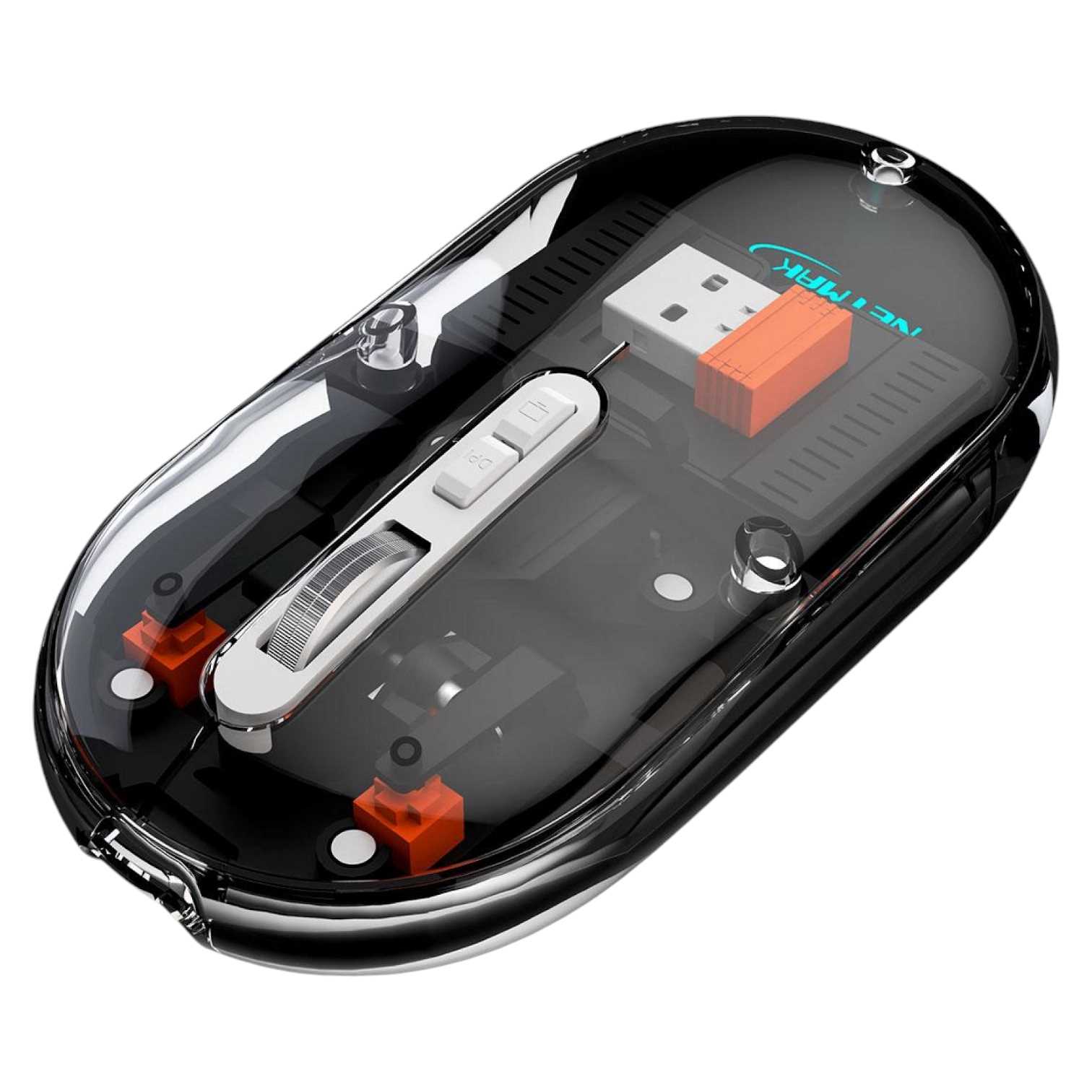 MOUSE NETMAK INALAMBRICO + BT5.0 NM-M670 NEGRO