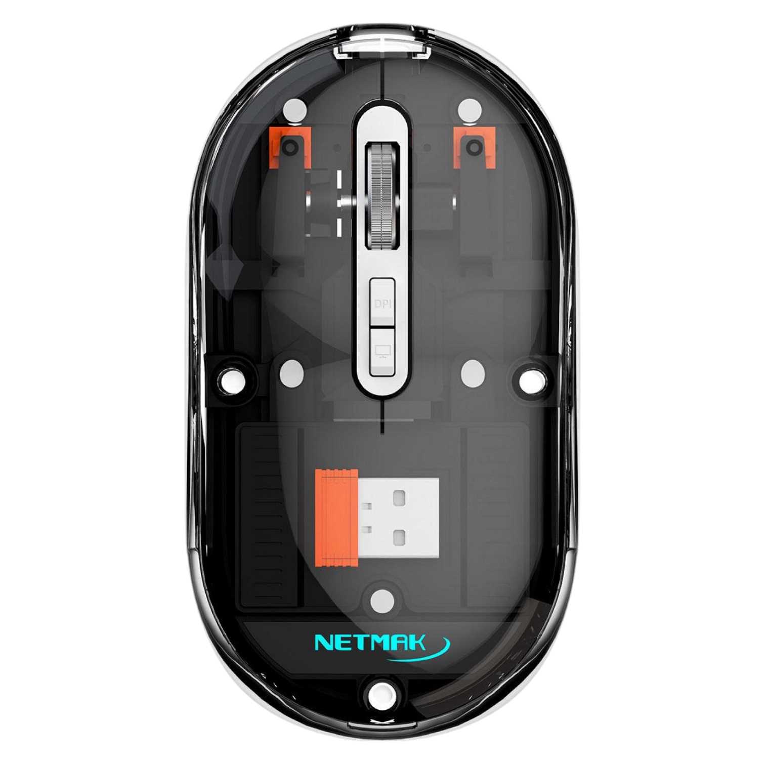 MOUSE NETMAK INALAMBRICO + BT5.0 NM-M670 NEGRO