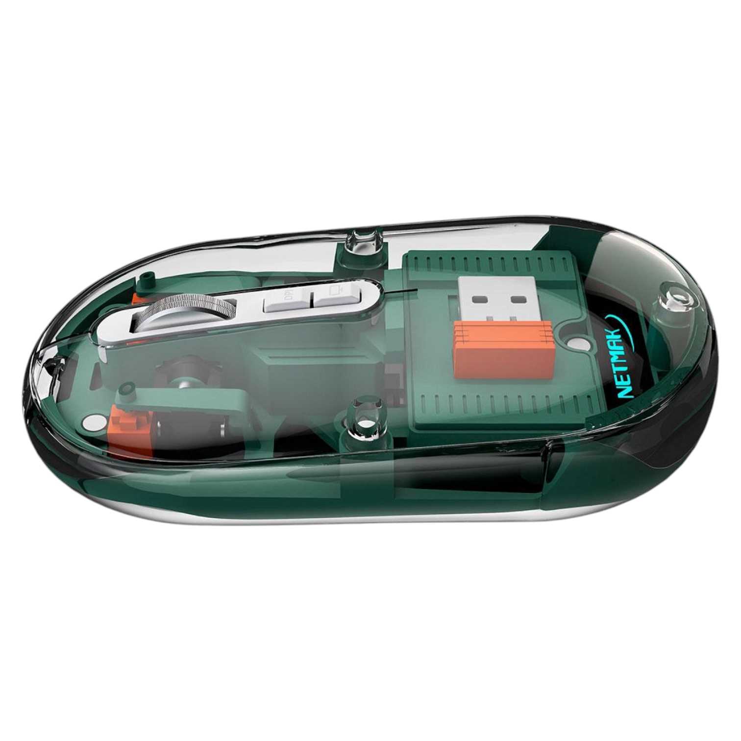 MOUSE NETMAK INALAMBRICO + BT5.0 NM-M670 VERDE