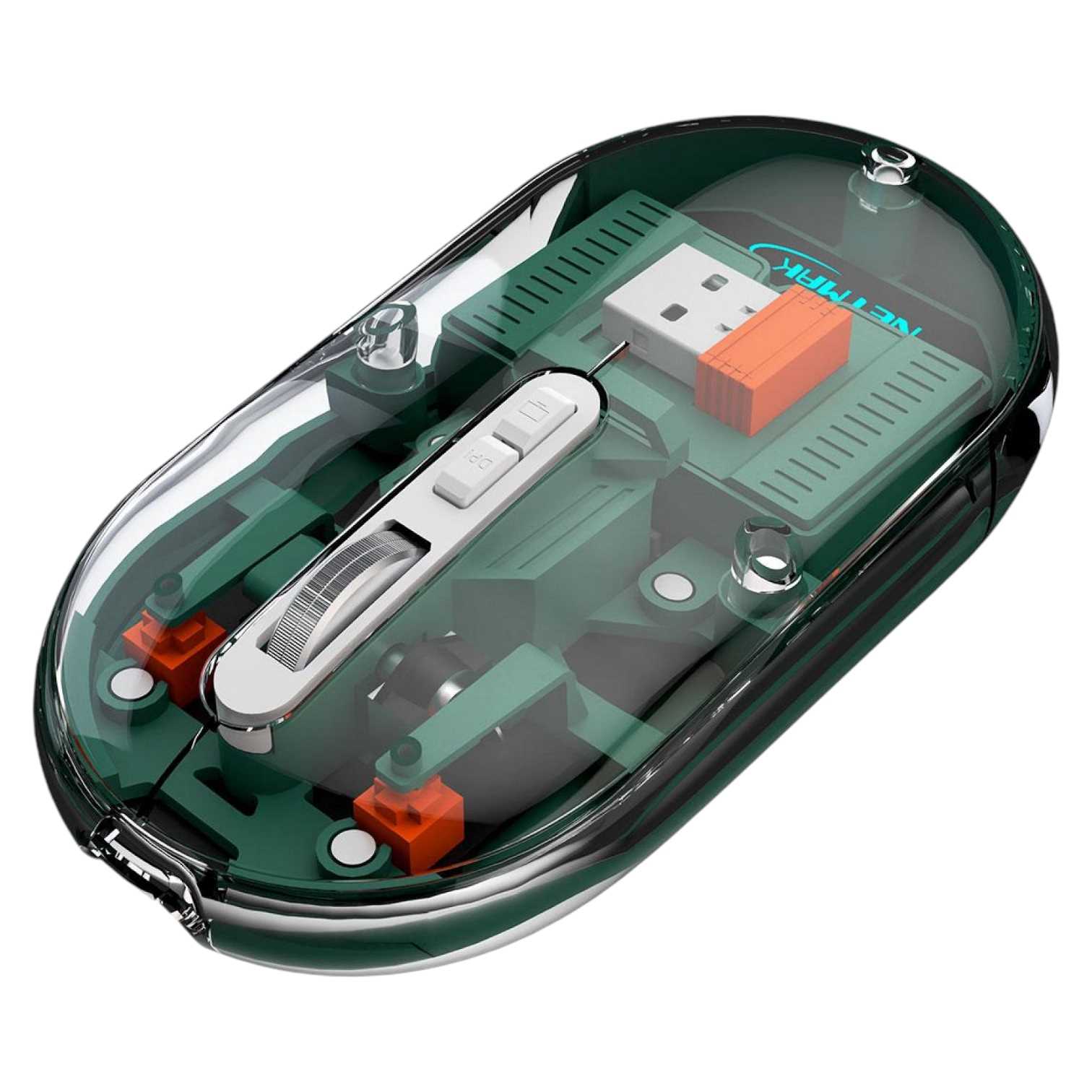 MOUSE NETMAK INALAMBRICO + BT5.0 NM-M670 VERDE