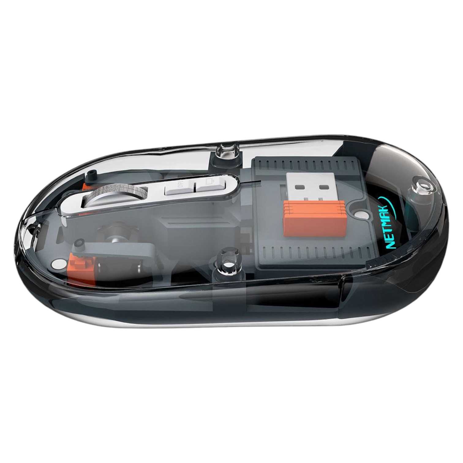 MOUSE NETMAK INALAMBRICO + BT5.0 NM-M670 GRIS